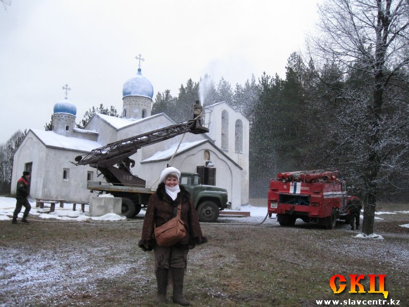 Татьяна Кузина на съемках фильма \"Поп\" (2008, Беларусь)