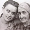 Анастасия Цветаева с внучкой Ритой, 1967